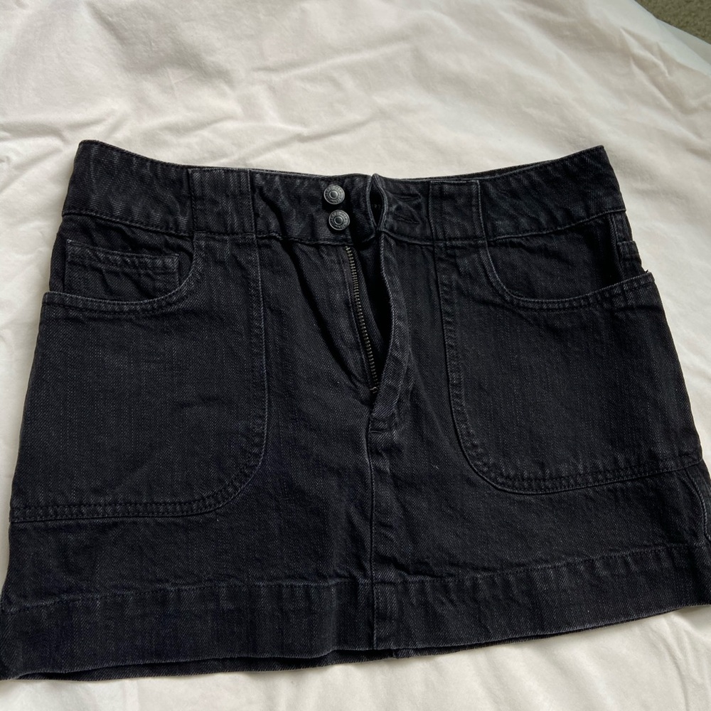 Black jean skirt